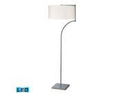 Lancaster Floor Lamp In Chrome With Milano Pure White Shade LED Offering Up To 800 Lumens 60 Watt Equivalent . Includes An Easily Replaceable LED Bulb 120V