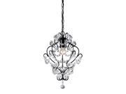Black Framed And Clearcrystal Mini Pendant Lamp
