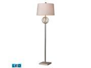 Donora Floor Lamp In Silver Leaf With Milano Off White Shade LED Offering Up To 800 Lumens 60 Watt Equivalent With Three Way Capabilty. Includes An Easily Re