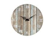 Wooden Roman Numeral Outdoor Wall Clock.