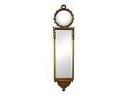 ANTIQUE REPRODUCTION WALL MIRROR WITH CONVEX TOP MIRROR