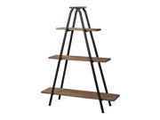 Wooden A Line Shelves With Metal Frame