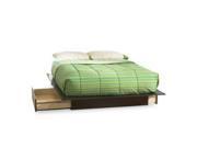 Step One Collection Full Queen Platform Bed 54 60 in Chocolate Finish By South Shore Furniture