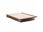 Step One Collection Queen Platform Bed 60 in Chocolate Finish By South Shore Furniture