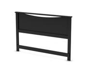 Step One Collection Full Queen Headboard 54 60 in Solid Black Finish By South Shore Furniture