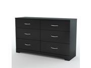 Step One Collection Dresser in Solid Black Finish By South Shore Furniture