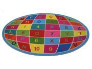 Alpha Numeric Globe Rug 68 x 10 by Fun Rugs