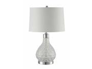 Table Lamp in Chrome Finish Set of2 by Coaster Furniture