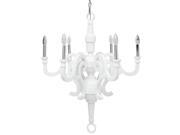 White Anchor Chandelier by Modway