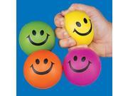 ONE Fun Express Smile Face Squeeze Stress Ball COLOR MAY VARY