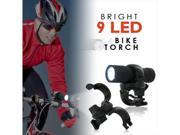 Bright 9 LED Bike Torch Weatherproof Bicycle Headlight