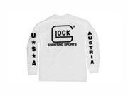 Glock Authorized Apparel Shooting Sports White Long Sleeve T Shirt Large AP61504