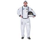 Adult Astronaut White Suit W Cap Large Costume