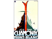 Chamonix Mont Blanc by Henry Reb Framed 30x47 Canvas Art