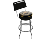 Pontiac Firebird Black Padded Swivel Bar Stool with Back