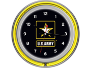 U.S. Army Chrome Double Ring Neon Clock