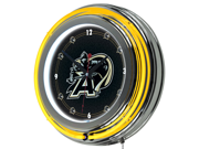 Army Black KnightsT Chrome Double Ring Neon Clock