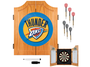 Oklahoma City Thunder NBA Wood Dart Cabinet Set