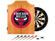 Chicago Bulls NBA Wood Dart Cabinet Set