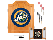 Utah Jazz NBA Wood Dart Cabinet Set