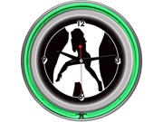 Shadow Babes C Series Clock w Two Neon Rings Green