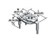 Horizontal 10K Ohm Trim Potentiometer 1 2W