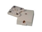 6 Pin Ivory RJ 11 14 Surface Mount Telephone Jack