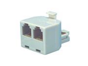 4 x 4 Pin Jack to 4 Pin Plug T Adaptor White