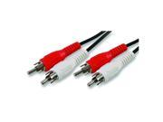 5IN STEREO PATCH CABLE;DUAL M TO M NICKEL RCA PLUGS