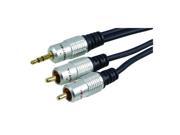 6 PREMIUM 3.5MM Y CABLE CBL;3.5MM M TO DUAL RCA M