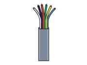 100 ft 26AWG 6 Cond Telephone Line Cord Flat Silver PVC