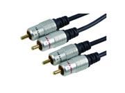 3 PREMIUM STEREO PATCH CABLE;DUAL RCA M M