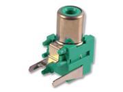 RCA Socket Pcb Gold Green Pk2