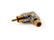 RCA RA ADAPTER M TO F;NICKEL BODY GOLD CONTACTS