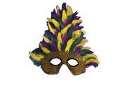 Mask Mardi Gras Tall Feather