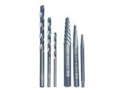 Six Piece Spiral Screw Extractor and Drill Bit Set
