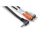 3Ft Stereo Y Cable RA 3.5mm TRS To Dual RCA