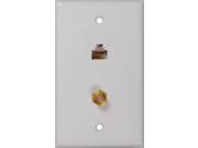RJ45 and Coax Cable Wallplate