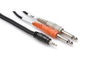 3Ft Stereo Y Cable 3.5mm TRS To Dual 1 4 TS