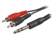 6in 1 4 Plug to Dual RCA Male