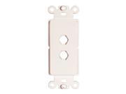 Adaptiplate™ White Decora Hex Style Wall Plate Two Hex Holes