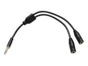 6IN 3.5MM MONO Y ADAPTER CABLE 3.5MM MALE TWO 3.5MM FEMALE