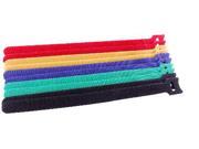 10 Multi Color Hook and Loop Cable Ties 10 per Bag