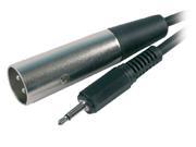 6Ft XLR 3 Pin Male To 3.5mm Mono; Male To Male
