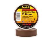 3M 35 BROWN 1 2 Scotch Vinyl Electrical Color Coding Tape Brown 1 2 in x 20 ft
