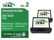 ZVac Dirt Devil 2 Pack F13 HEPA Filters 3LK0540001 UPC 608939746718