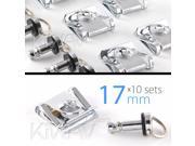 Magazi 1 4 turn Quick Release Fastener Motorcycle Scooter Fairing clip on 17mm 10 Pieces Chrome