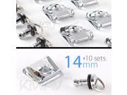 Magazi 1 4 turn Quick Release Fastener Motorcycle Scooter Fairing clip on 14mm 10 Pieces Chrome