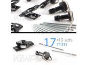 Magazi 1 4 turn Quick Release Fastener Motorcycle Scooter Fairing rivet on 17mm 10 Pieces Black