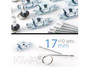 Magazi 1 4 turn Quick Release Fastener Motorcycle Scooter Fairing rivet on 17mm 10 Pieces Chrome
